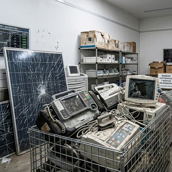 Equipos médicos y paneles fotovoltaicos